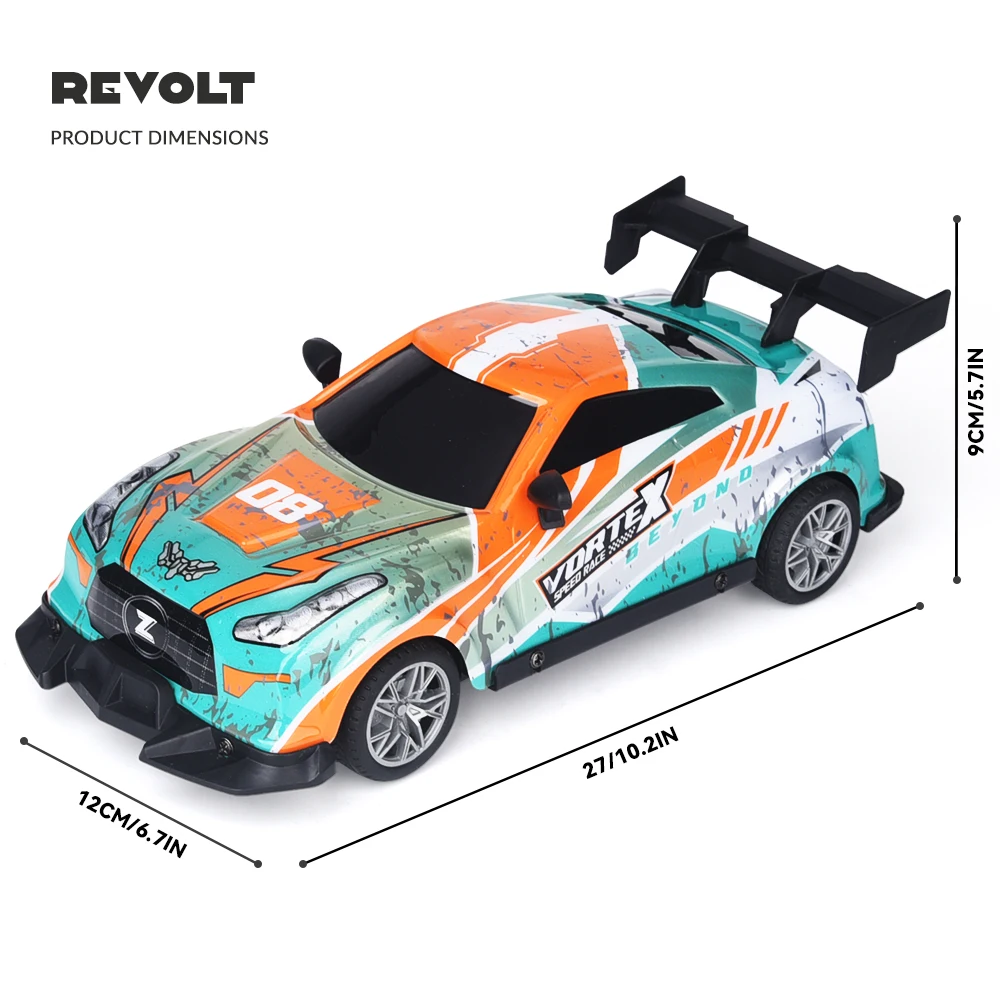 RC car 1:16 4 channels Remote Control Car with LED Lights Flexible Steering Long Lasting Battery with TRY ME Button