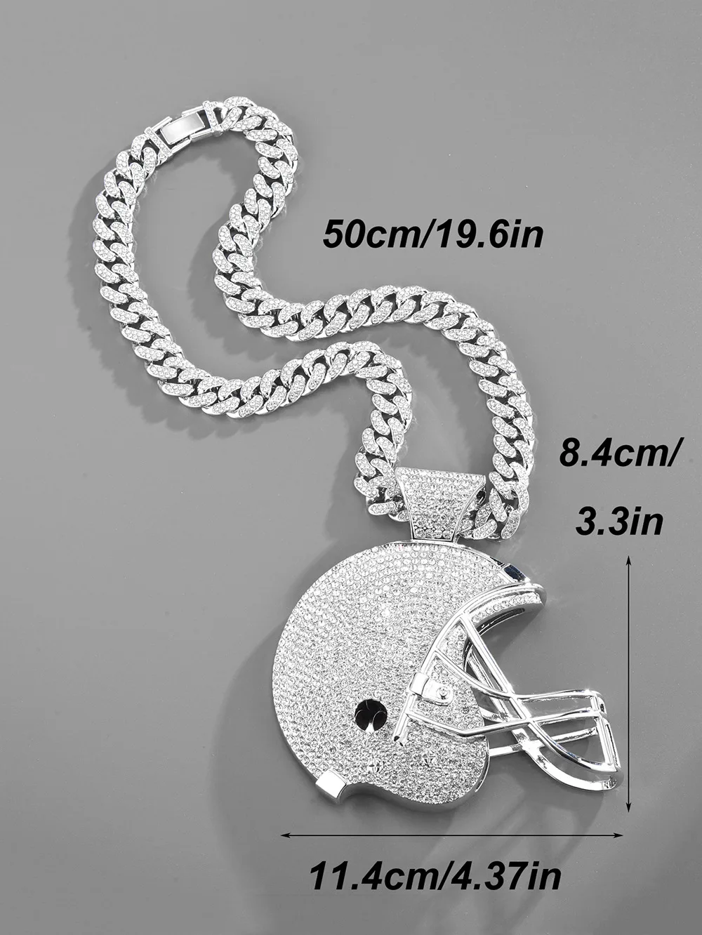 Three-dimensional full diamond exaggerated hip-hop big pendant, hockey cap pendant, hipster street pendant