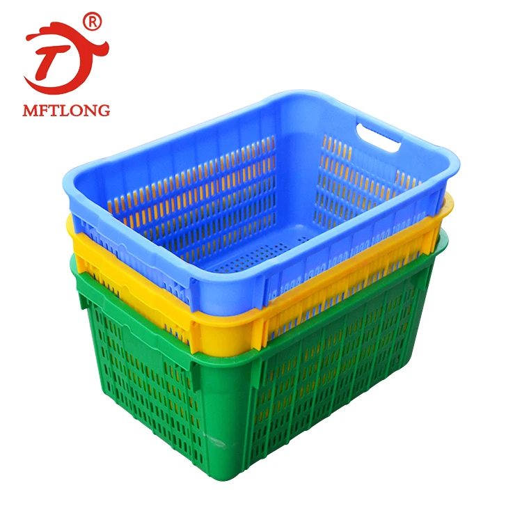 high quality wholesale storage food fruit shopping vegetable plastic basket with handle