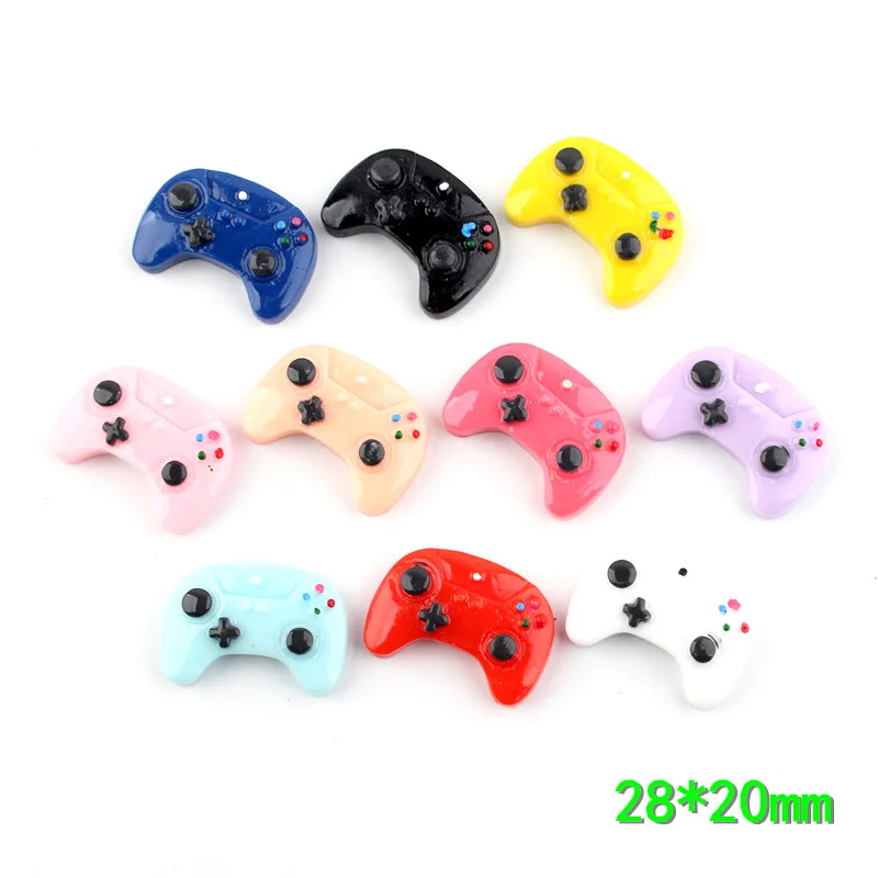 100pcs Flatback Slime Filler Beads Charms Resin  Game Controller Cabochons Craft For Jewelry Making Decoration DIY Accessories