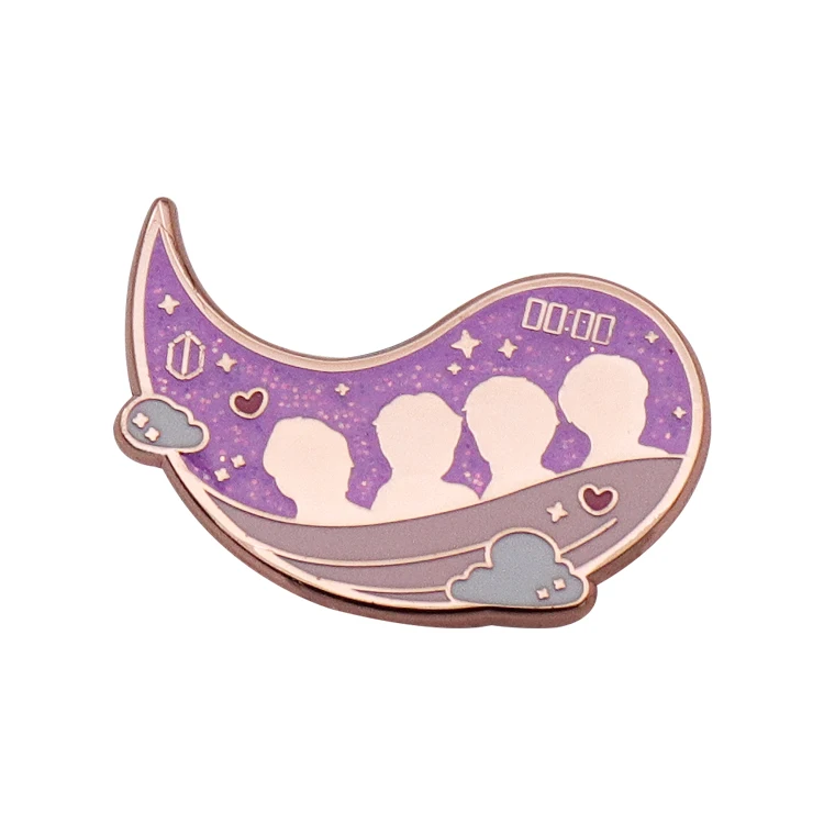 Manufacturer Custom Logo Metal Cartoon Lapel Pin Badge Korea Idol Group Trainee Boys Enamel Kpop Pins For Clothes