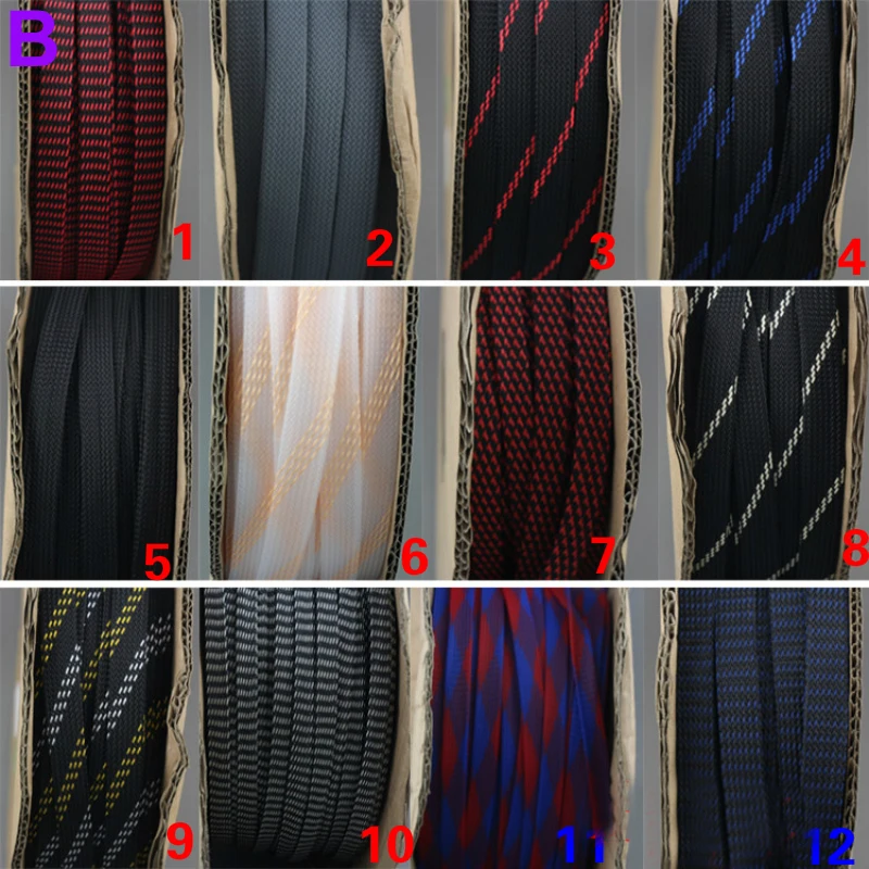 YIVO высокой плотности 3 ~ 20 мм аудио Щит Подвеска экрана Плетеный вискоза нейлон хлопок сетка Плетеный плетеный кабель рукав