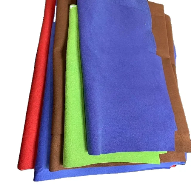 High Quality Red PU Microfiber Suede Synthetic Leather for Car Interior Good Quality