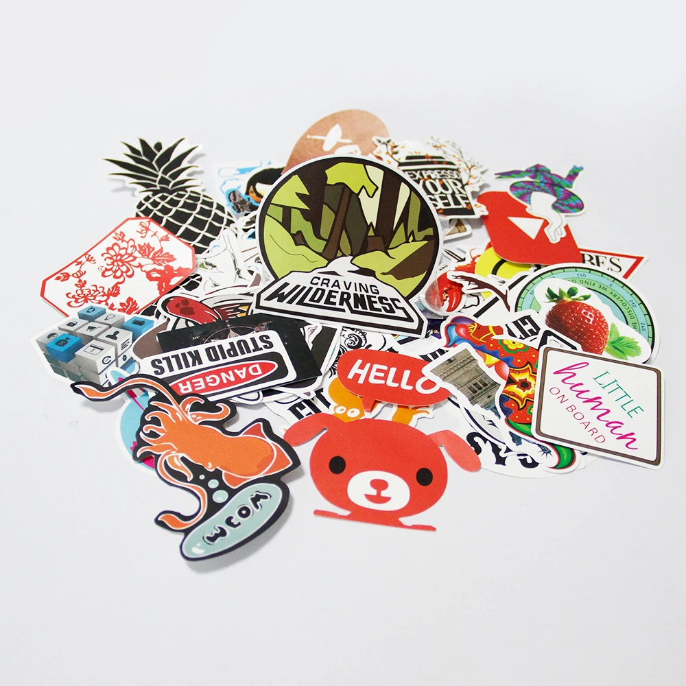 High quality Custom printed label Car decorative Logo sticker pack,Custom stickers & decals