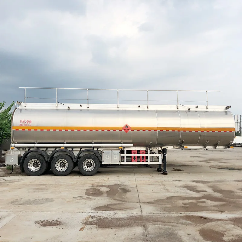 China supplier 36000liter 38000 liters Aluminum Alloy tank semi trailer fuel truck tanker