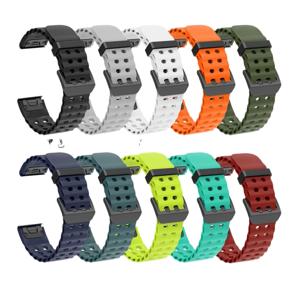 Quick Fit Wristband Rubber Watch Band For Garmin Fenix 8 7 7X 6 Pro 5 Plus Silicone Watch Strap 20mm 22mm 26mm