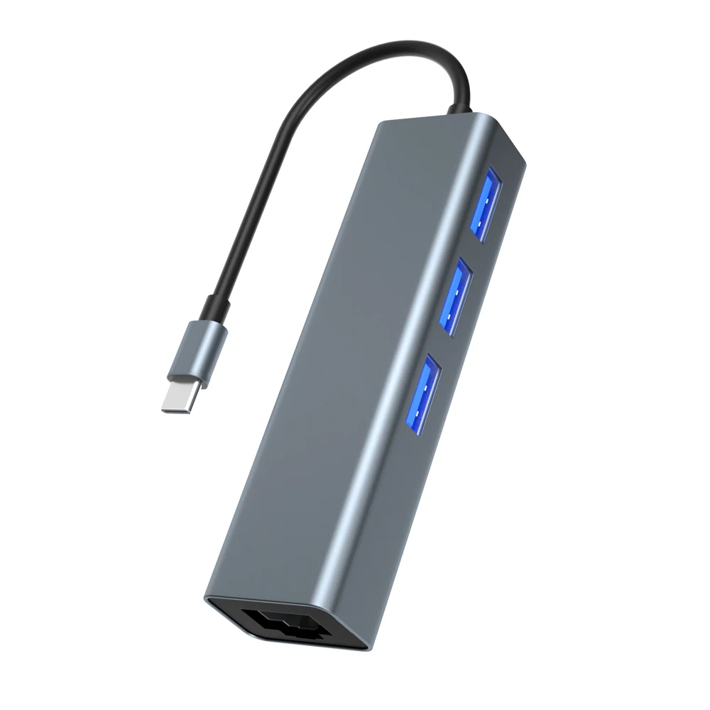 USB to Ethernet Adapter USB to 3 Port USB 3.0 Hub with RJ45