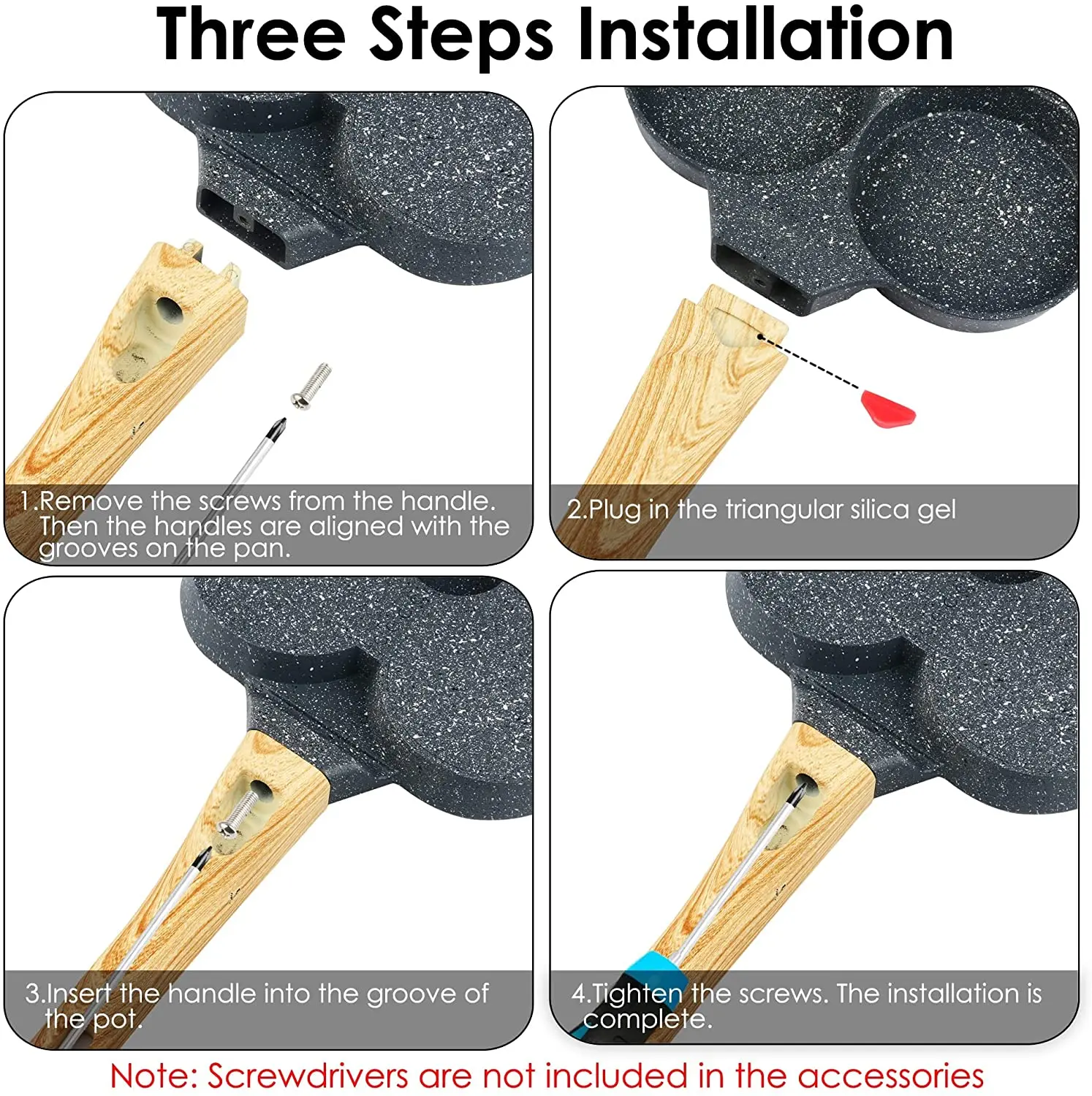 hot selling square frying egg pan 4 hole square egg pan