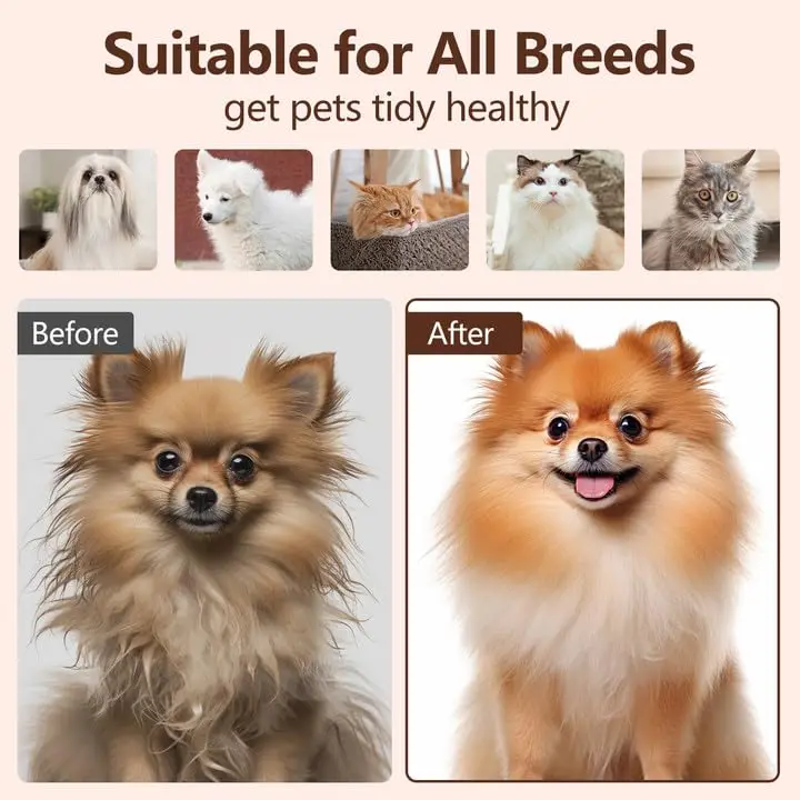 Wet Steamy Cat Brush Dog Pet Hair Remover Comb Brush with Water Tank Cat Cleaner Brush for Shedding Pet Grooming Product