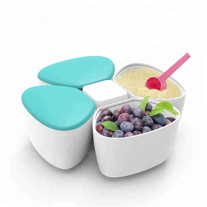 Wholesale amazon flower PP Baby portable traveling Milk Powder snack food Case Storage Box Container