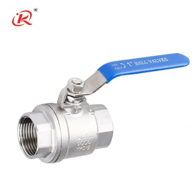 KQ food grade sanitary stainless steel 201 304 316 female thread end 2 piece 2pc dn100 dn20 dn50 1 2 3 4 inch ss ball valve