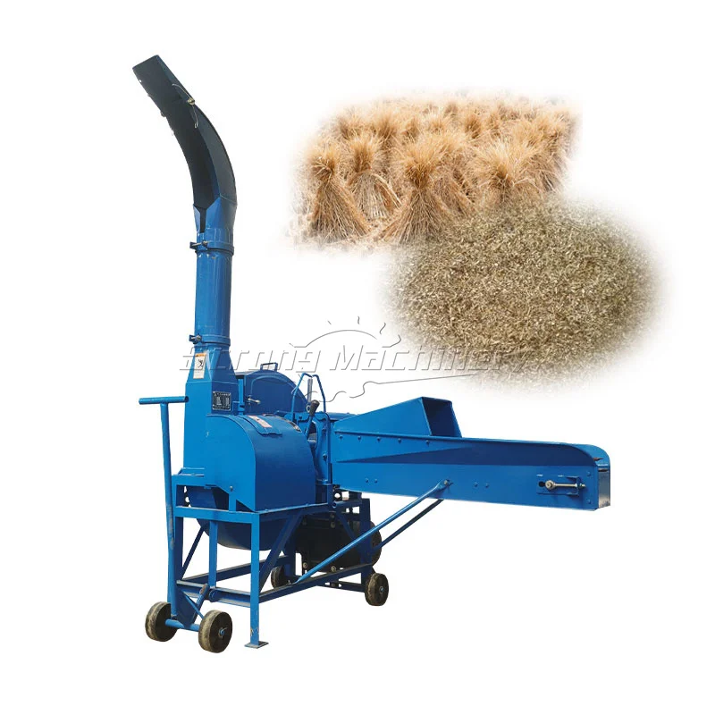 High yield hot sale mini multi-function silage chaff cutter straw crusher hay chopper for feed processing corn straw chopper