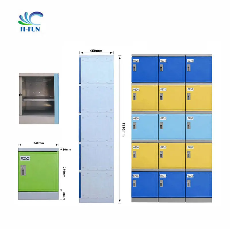 Knock down design storage locker cabinet ABS plastic lockers for changing room