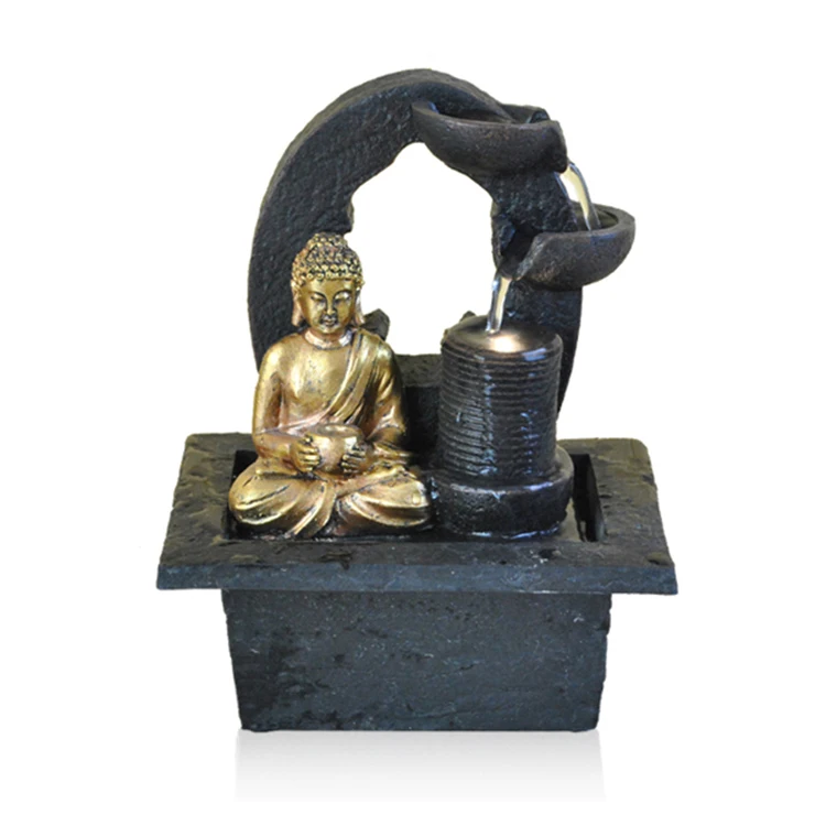 
2021 Chinese buddha tabletop water fountain indoor buddha fountains 