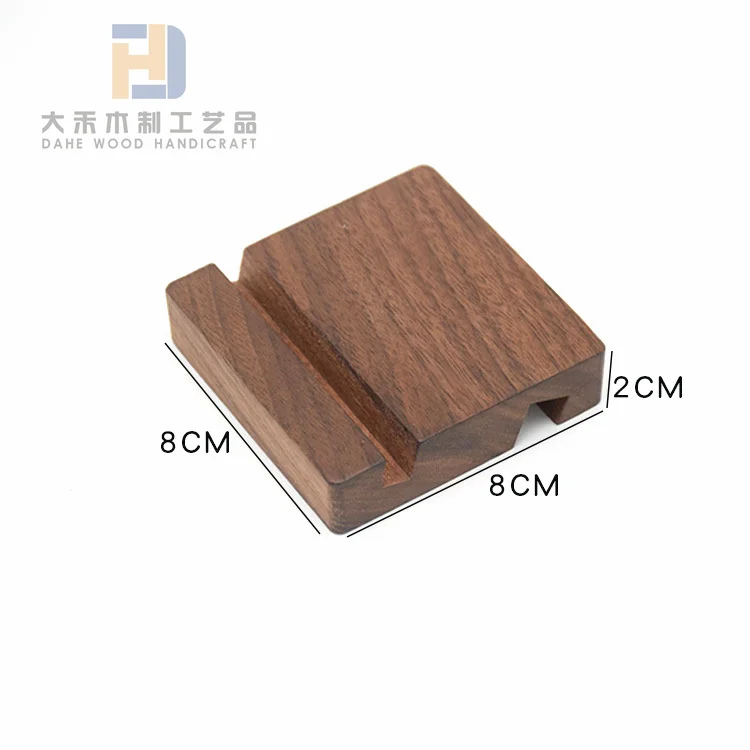 High Quality Polished Wooden Phone Stand Holder Custom Smooth Beech Wood Tablet Stands for Daily Use Table Decor