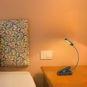  9Led Book Light TYPE-C USB Rechargeable Mini Clip-On Desk Lamp Flexible Night Reading for Travel
