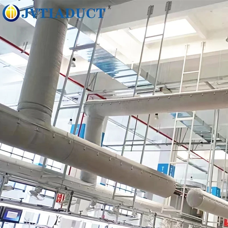 Customized round Fire-Resistant Flexible Air Duct for Air Conditioning & Ventilation HVAC Systems Hospitals Gyms Schools Halls