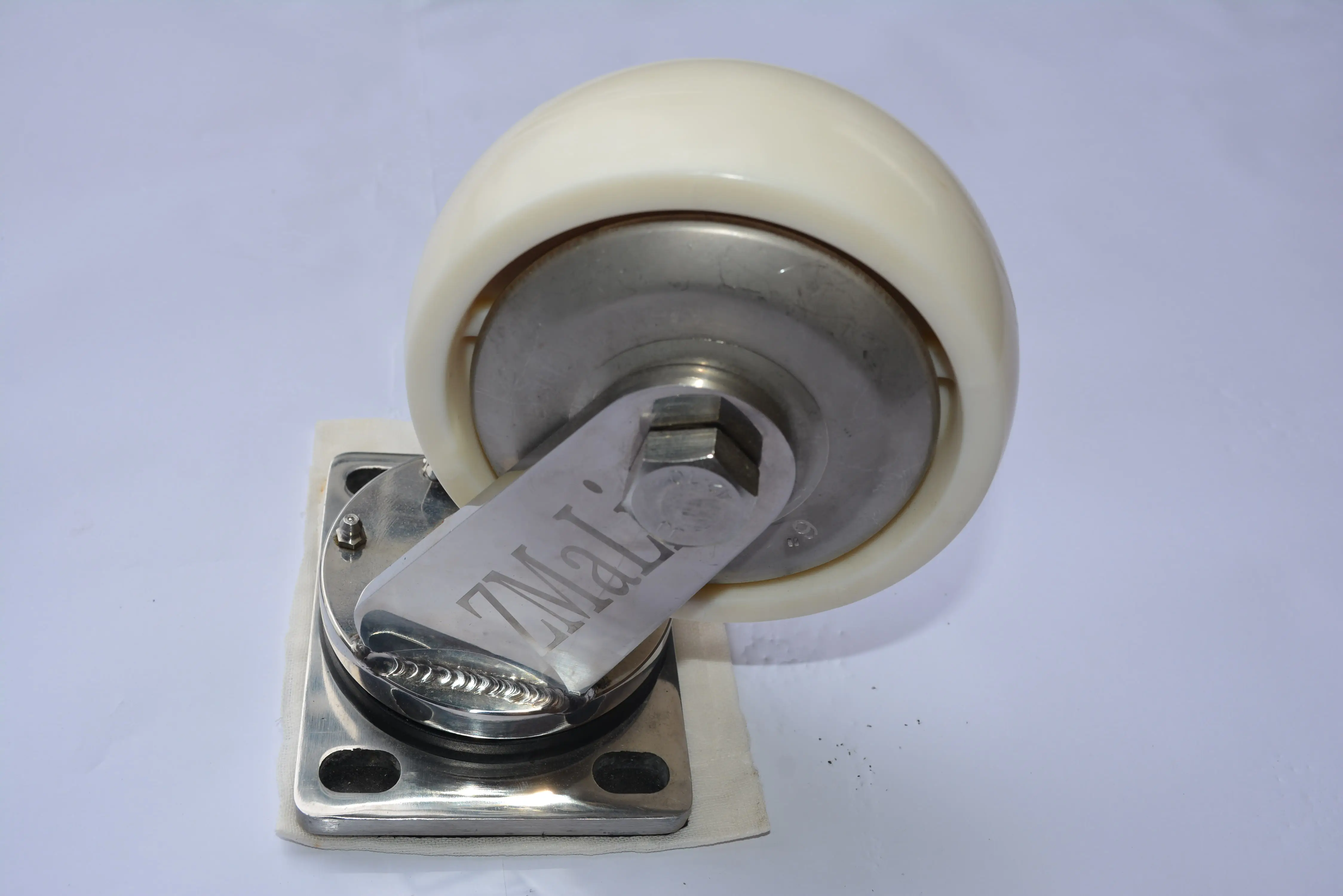 6 inches x 2 inches white plastic small wheels drawer wheels with 360-degree rotating top plate