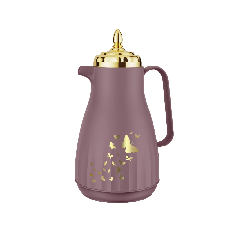 Wholesale 1000 ML vacuum flask insulated plastic material white black more color hot coffee pot