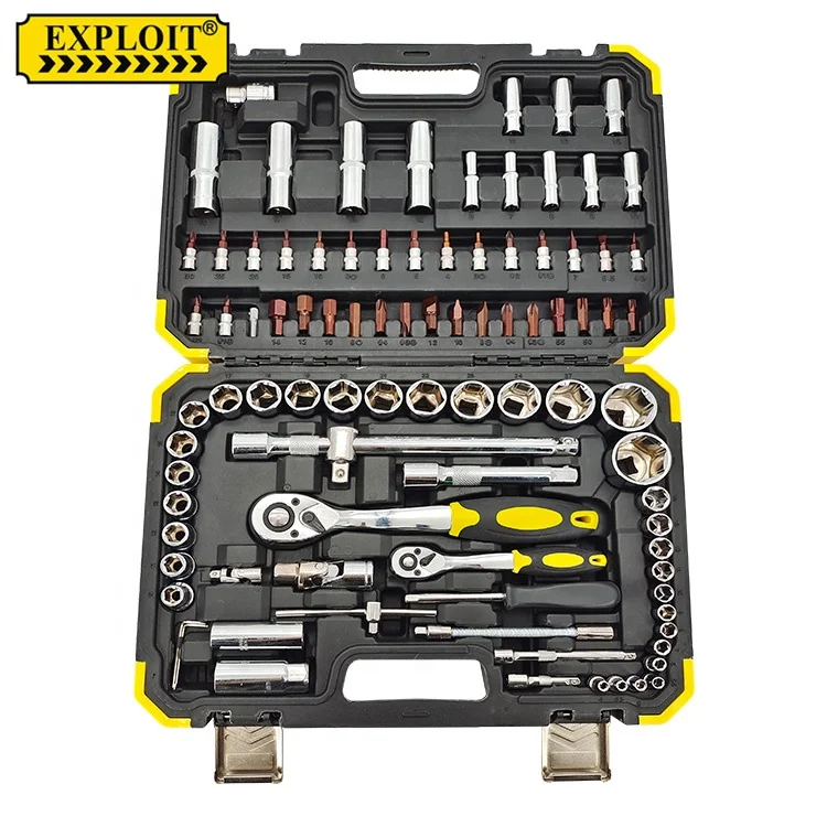 Professional Auto Car Repair Combined Tool Kit Sets 94PCS Industrial Grade Vehicle Repairing Hardware Tools Set Socket Wrench