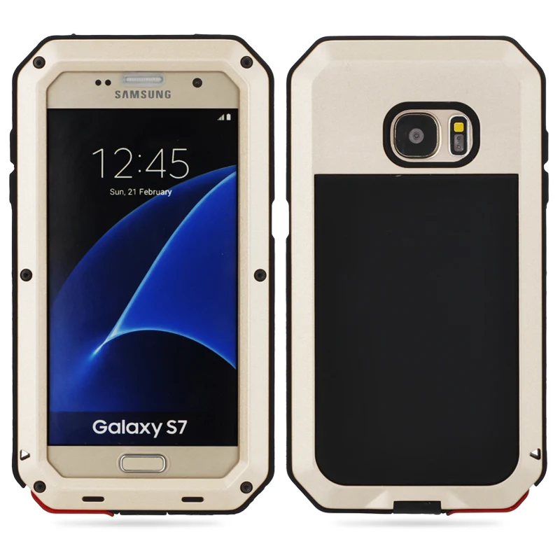 
Used for Samsung S7 / s7edge sealed safety mobile phone case, which is fully protected by aluminum alloy and silica gel material 