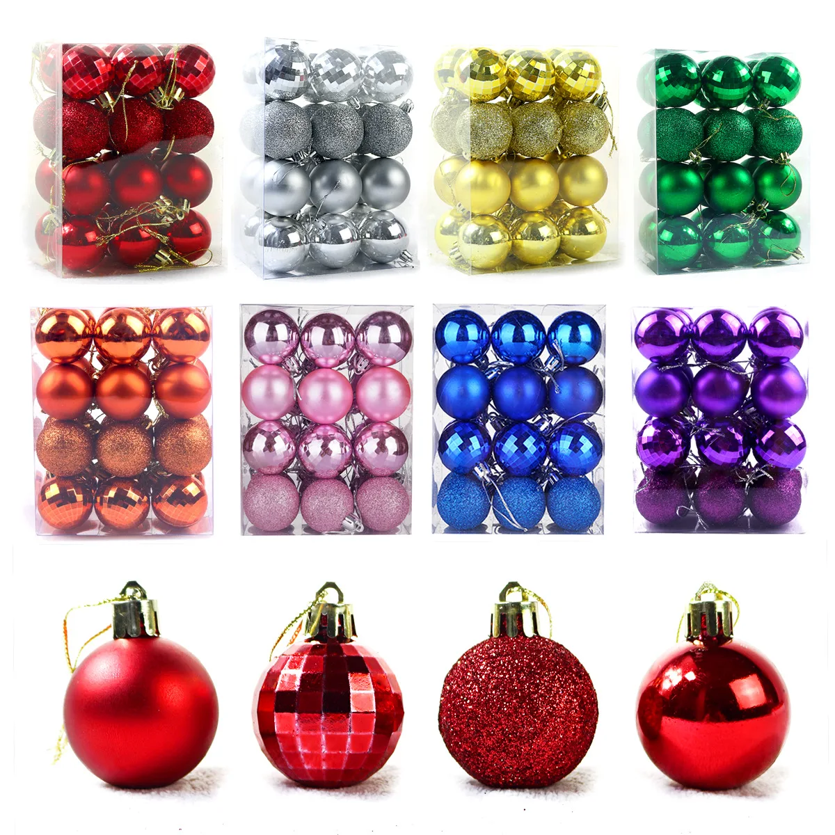 6cm  Factory-Wholesale christmas ball ornaments for christmas decorations