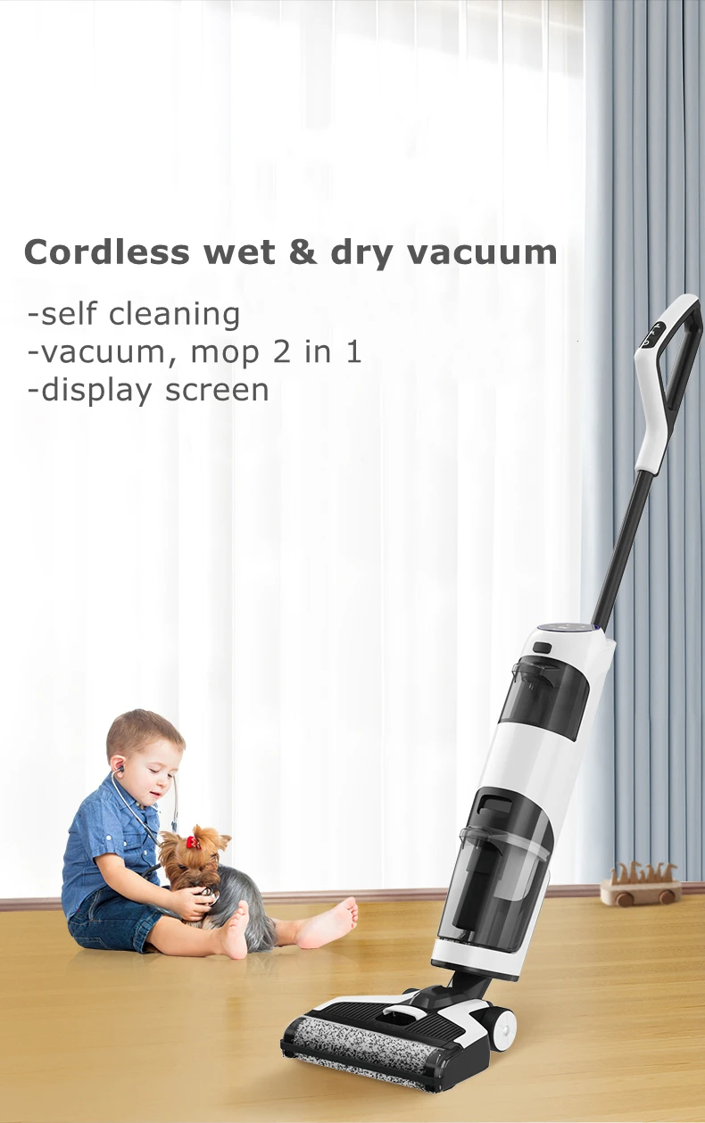 handheld multifunctional best electric wet and dry 2 in 1 cordless floor washing vacuum cleaner