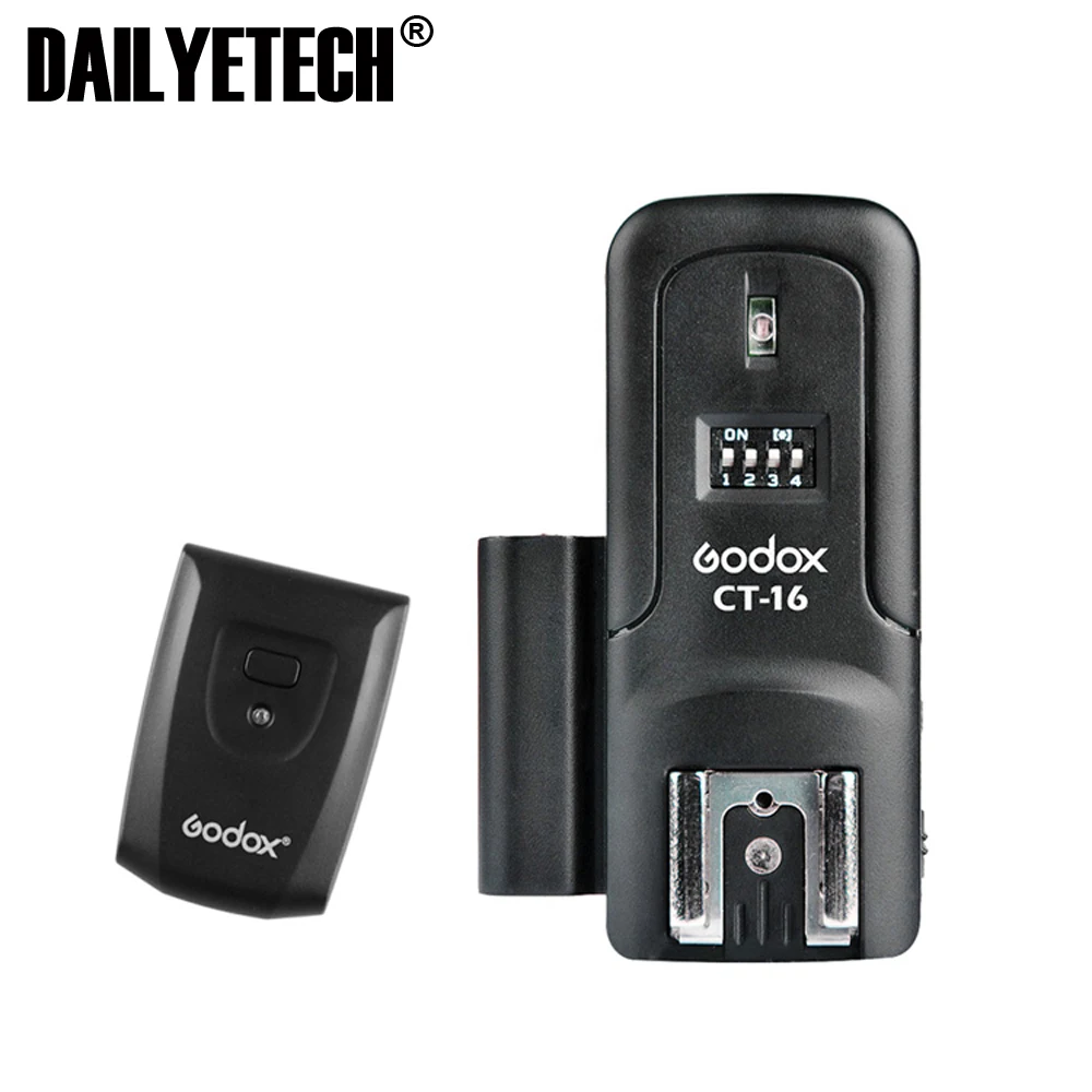 Godox CT-16 16 каналов Беспроводная радиосистема Flash Trigger Transmitter + ресивер декодер каналов кабельного телевидения для цифровой зеркальной камеры Canon Nikon Olympus Pentax для студийной вспышки