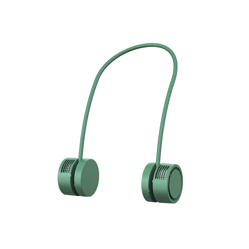 2024 Newest Mini Handsfree Sport Battery Foldable Air Cooling Neck Fans Wearable Bladeless Aromatherapy Hanging Neck Fan