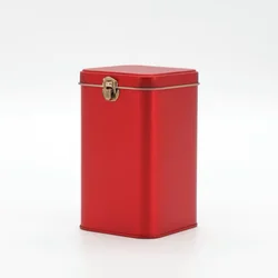 Luxury Empty Square Locked Tea Packaging Metal Box Creative Rectangle Tins