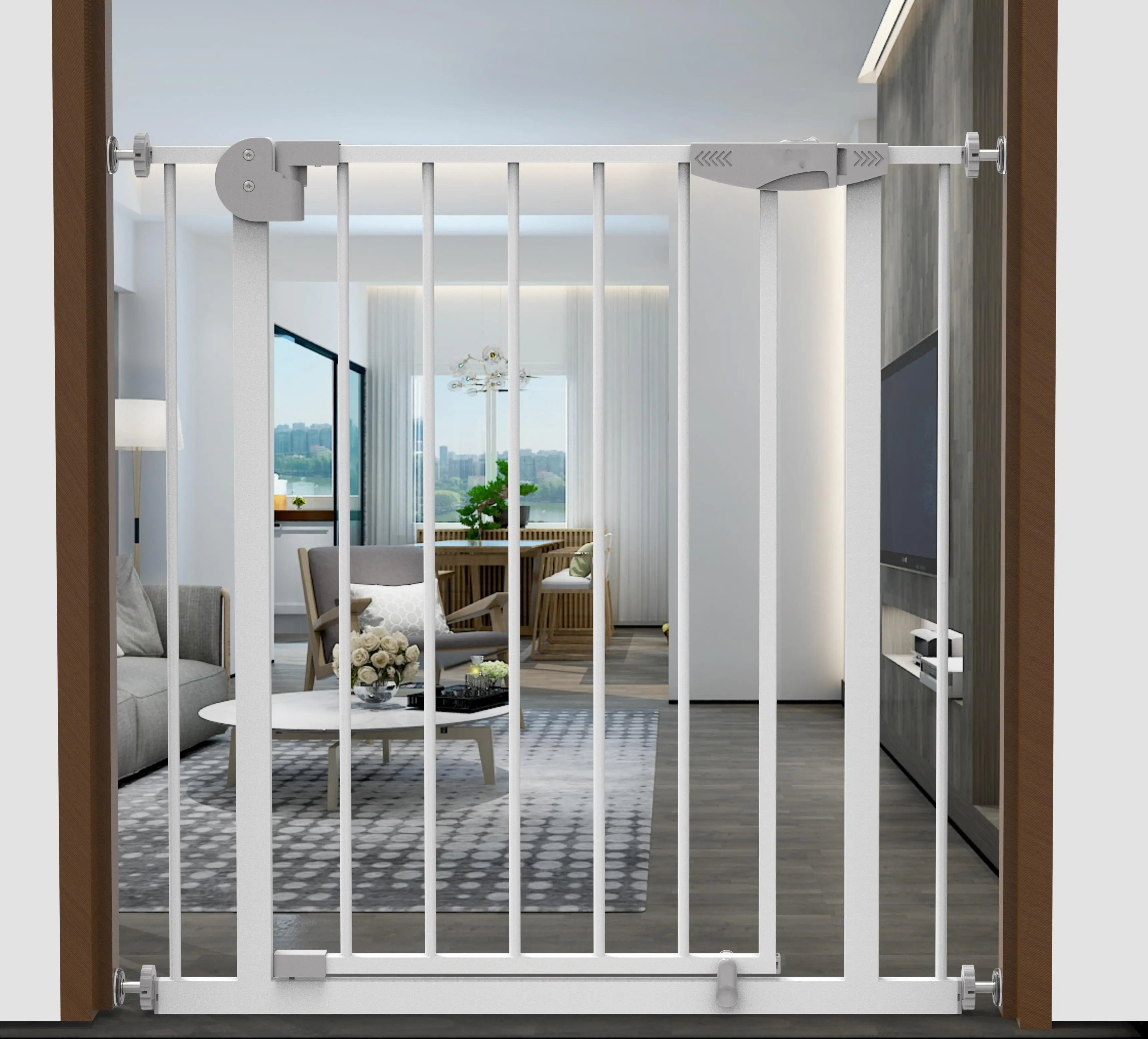 Easy-to-Install Child Safety Gate Protective Barrier Guard for Stairs Baby Safety Fence for Home Essential Baby Supply