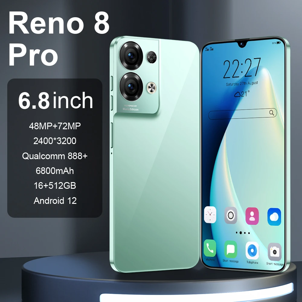 2022 16gb+512gb huawe hawei reno 8 pro free sample android phone smartphone mobile phone for cellphone unlocked