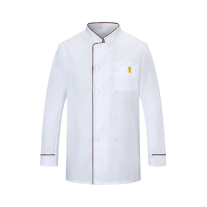 Factory Custom chef- uniform restaurant women chefs uniform jacket navy white chef jacket