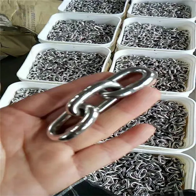 High Quality Wholesale Chain China Link Chain Manufacture Germany Standard 304 Stainless Steel Welded Link Chain