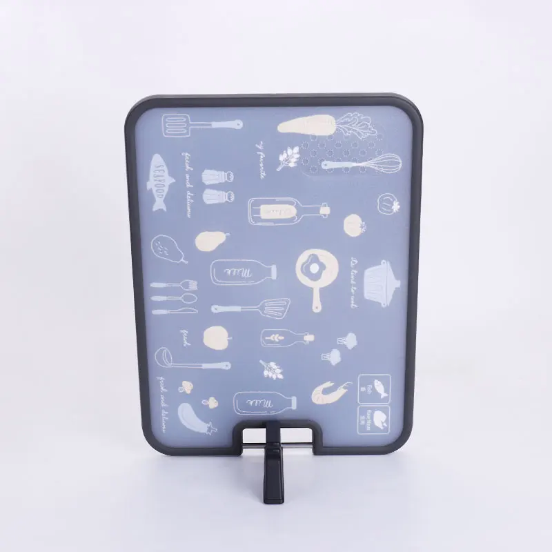 2022 New design  double sided  double-sided plastic and Stainless steel display Cutting board with holder and sharpener