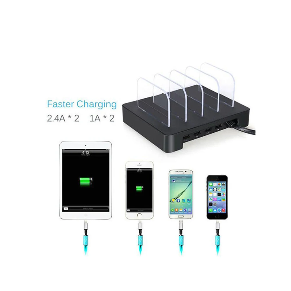 Iphone Charging Station for Multiple Devices 4 USB Ports