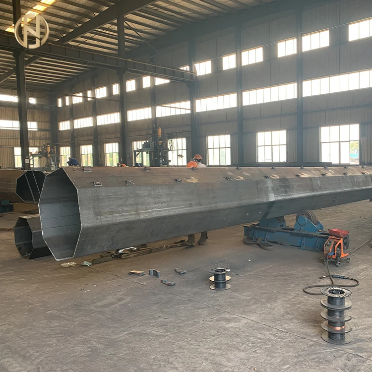 Used Galvanized Steel Lamp Post Parking Lot Polygon Light Poles