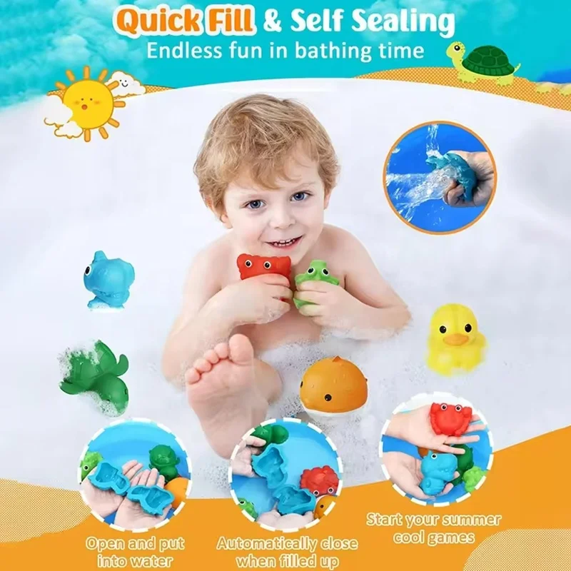 Silicone Quick Fill Self Sealing Splash Balls Refillable Reusable Water Bomb Balloons For Kids Water Fight