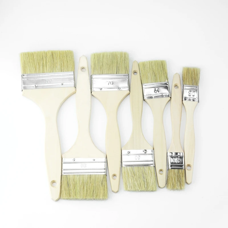 BIYU Industrial & DIY Grade Wool Paint Brush Wooden Handle Designer Rollers for Wall Painting Custom OEM Support
