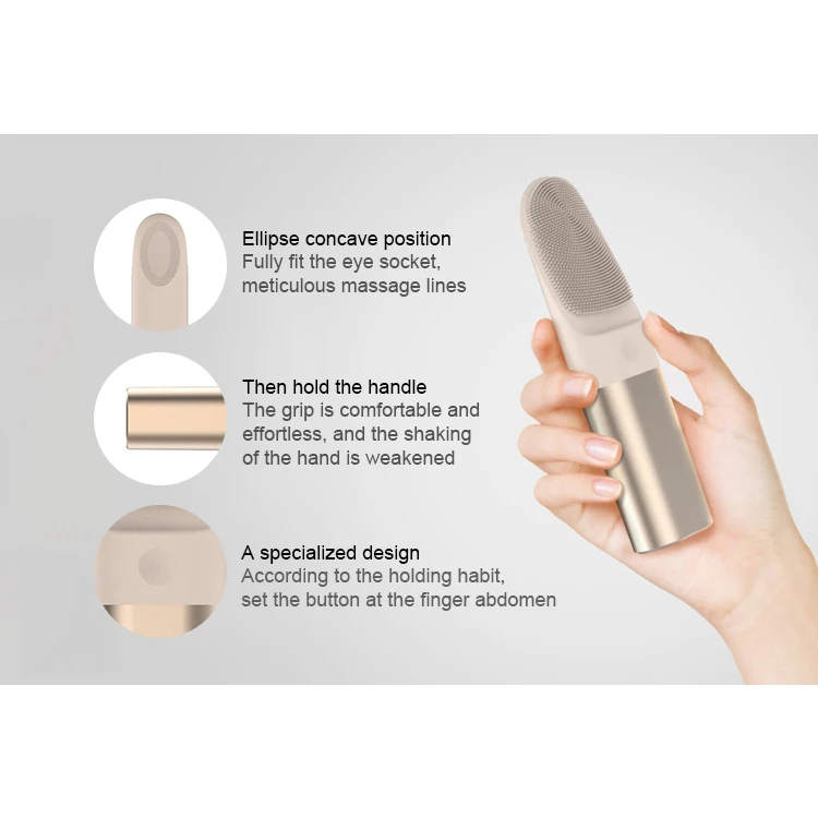 Вибрационная силиконовая Очищающая щетка для лица