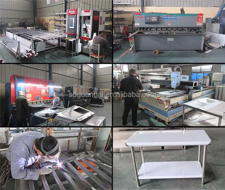 Durable Stainless Steel Kitchen Work Table Gas Stove Table for Fast Food Hotel  Workbench for Cooking