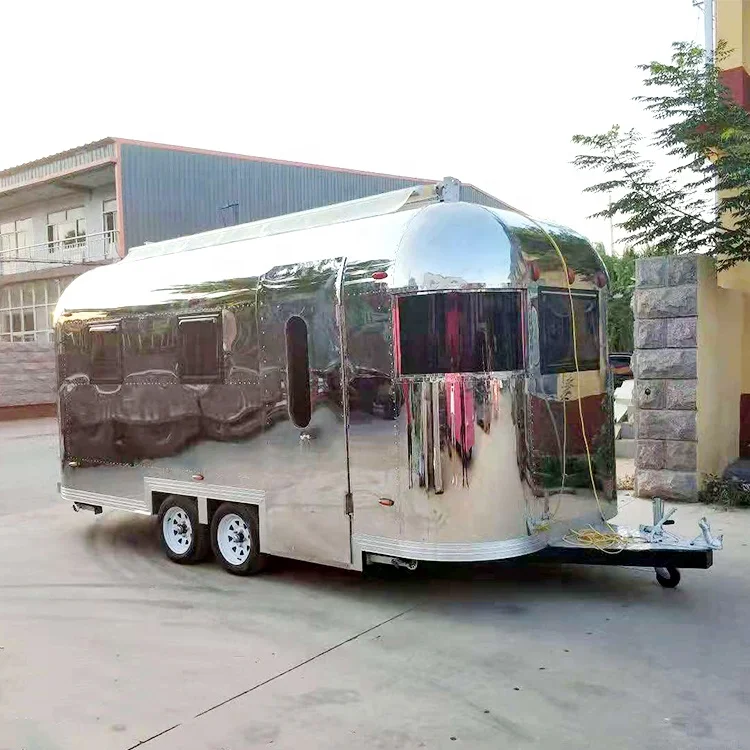 Airstream прицеп для кейтеринга Мобильная тележка фаст-фуда передвижная еды из нержавеющей стали закусок мороженого хот-догов