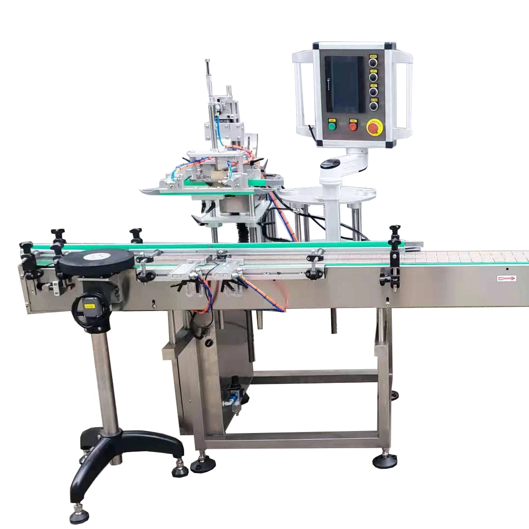 Автоматическая линейная крышка Вибрирующая сортировочная подача загрузки размещения и укупорки машина TOCP-50A