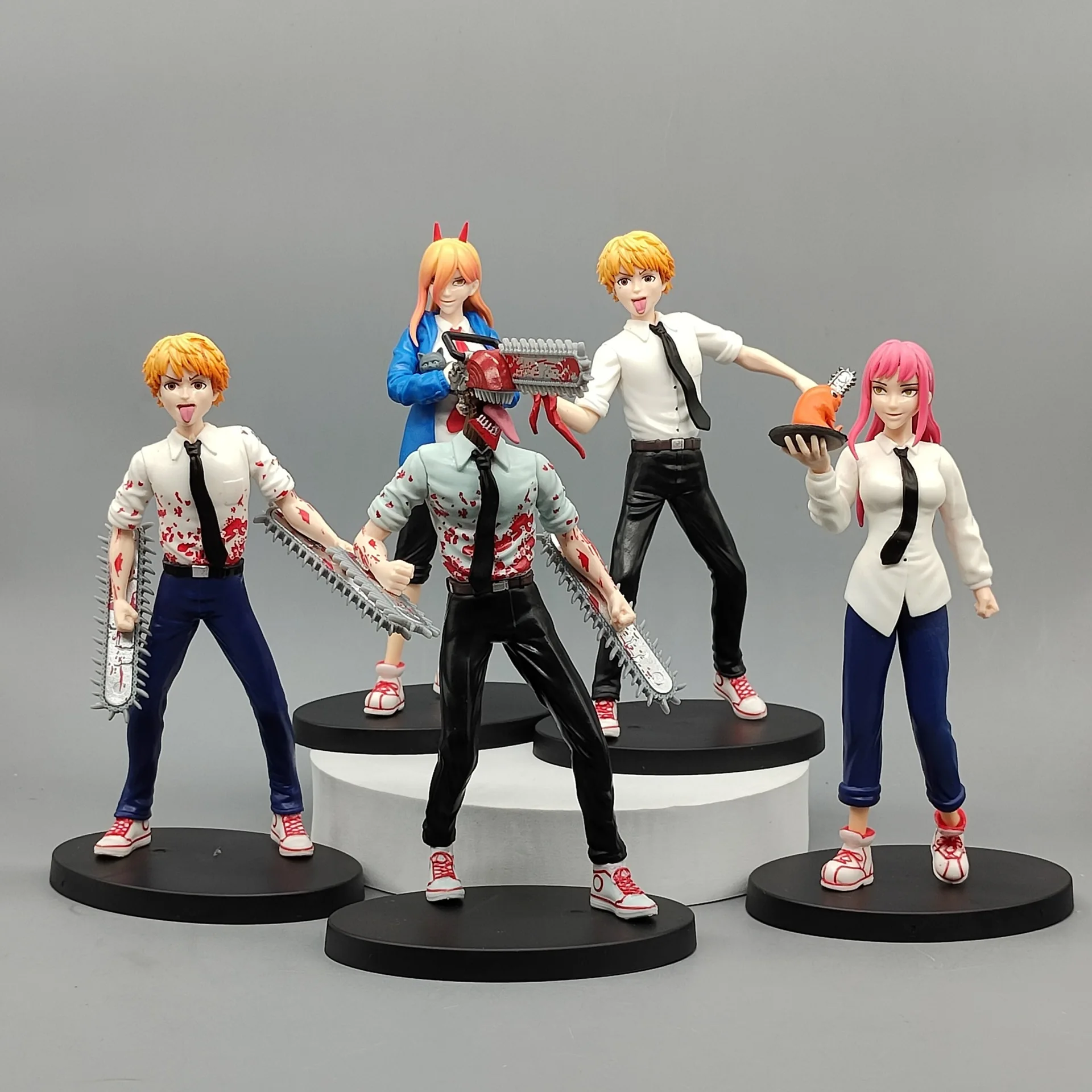 QH custom Cartoon PVC Figure Figure Denji Pochita Makima Power Chainsaw Man Anime Action Figures