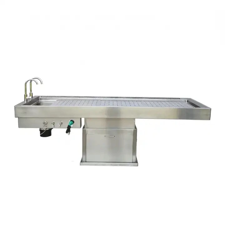 Factory Price Mortuary Device 304 Stainless Steel Funeral Supplies Mortuary Equipment Autopsy Table For Hospital