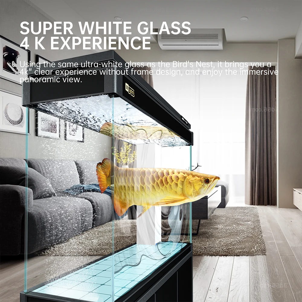 Yee Factory Wholesale Ultra White Glass Aquarium Medium And Large Fish Tank With Filter And Aquarium Light