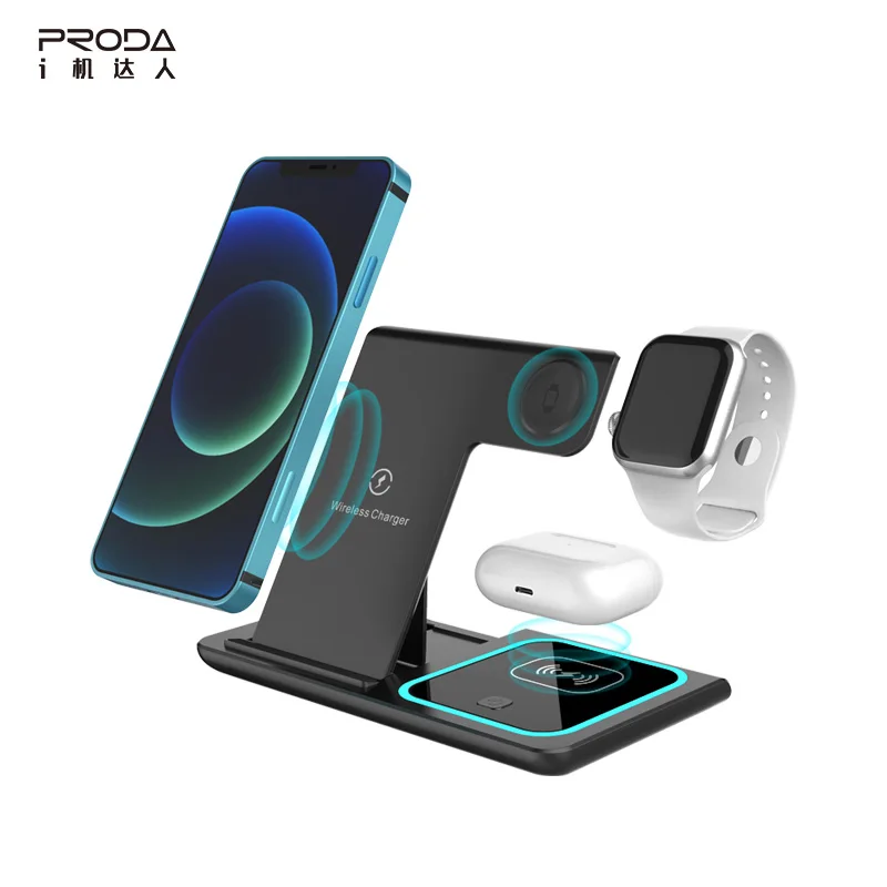 Amazon Best Seller On Alibaba Most Sold Product Fast 3 Qi Air pods Iwatch Phone 3 In 1 Wireless Charger