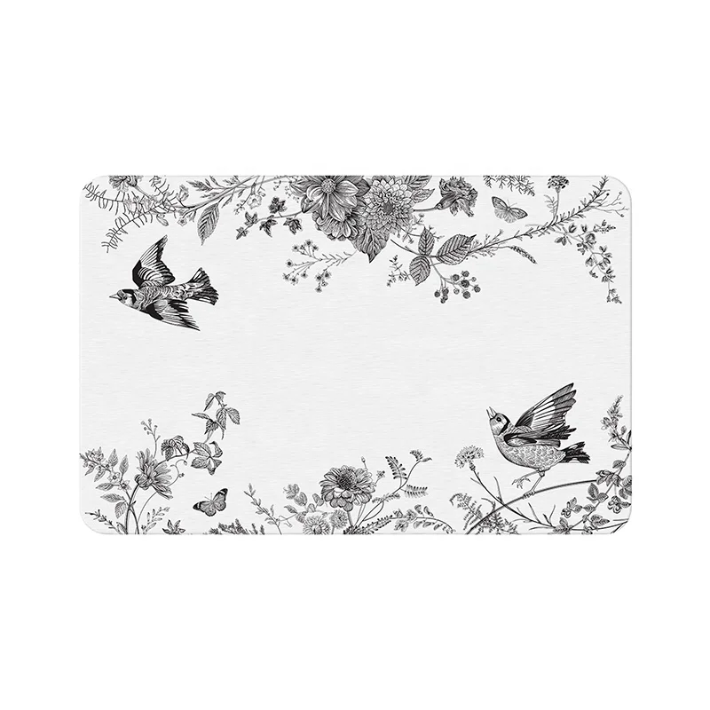 Modern Design Diatomite Bath Mat with Wave Pattern Quick Dry and Anti-Slip Stone Functional Bath Mat Machine Made