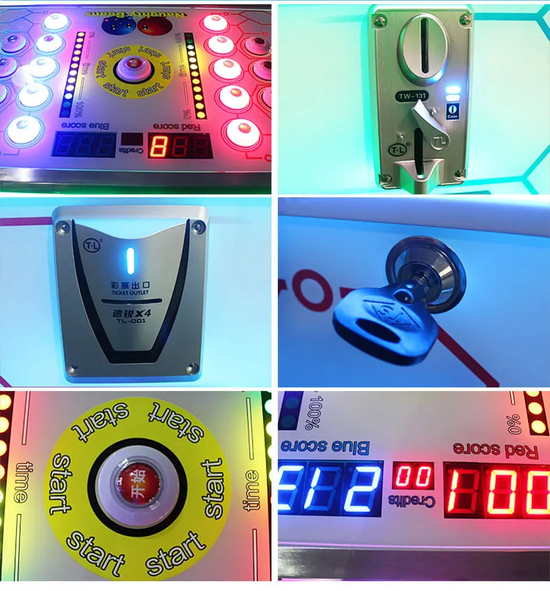 Naughty bean coin operated machine redemption ticket game hit hammer