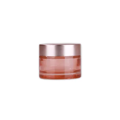 FTS Unique Rose Gold Cosmetic Skincare Cream Jar Glass Packaging